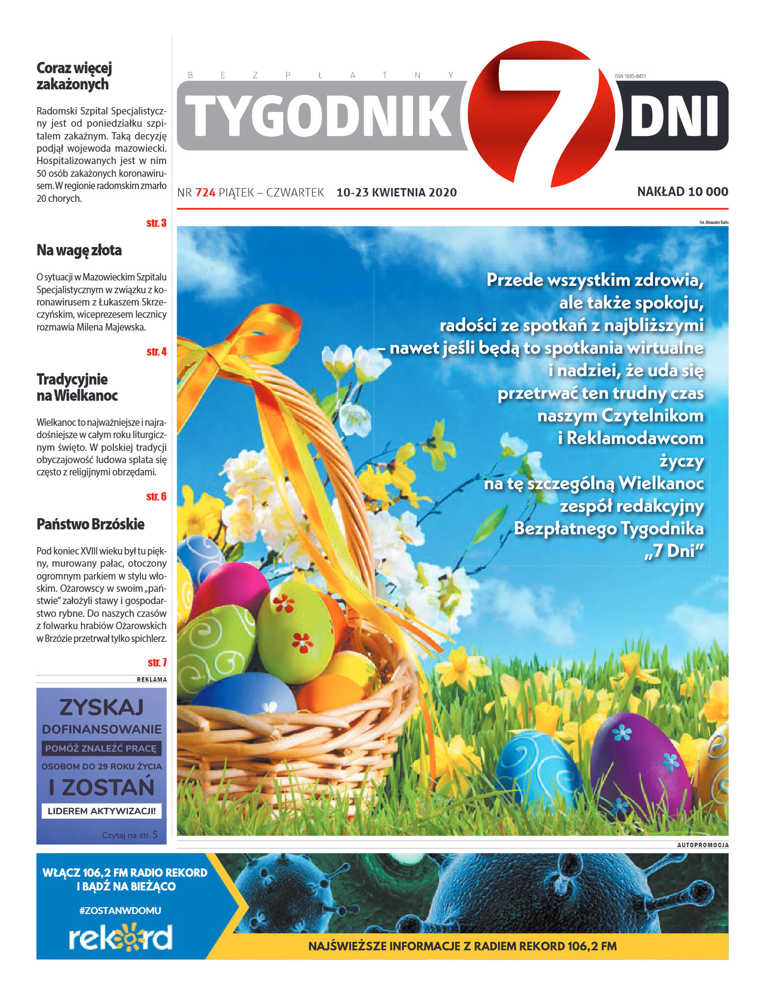 Tygodnik "7 Dni" nr 724 z 10.04.2020 - strona 1