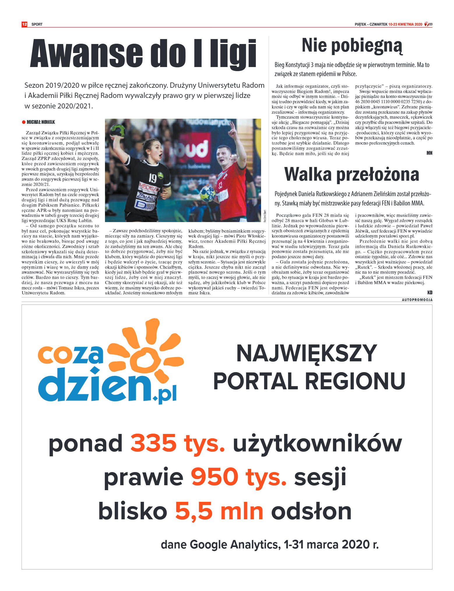 Tygodnik "7 Dni" nr 724 z 10.04.2020 - strona 12