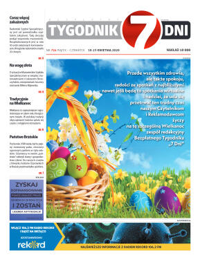 Tygodnik "7 Dni" nr 724 z 10.04.2020 - strona 1
