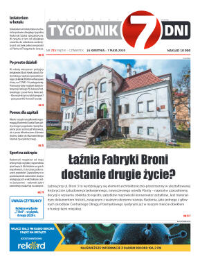 Tygodnik "7 Dni" nr 725 z 24.04.2020 - strona 1
