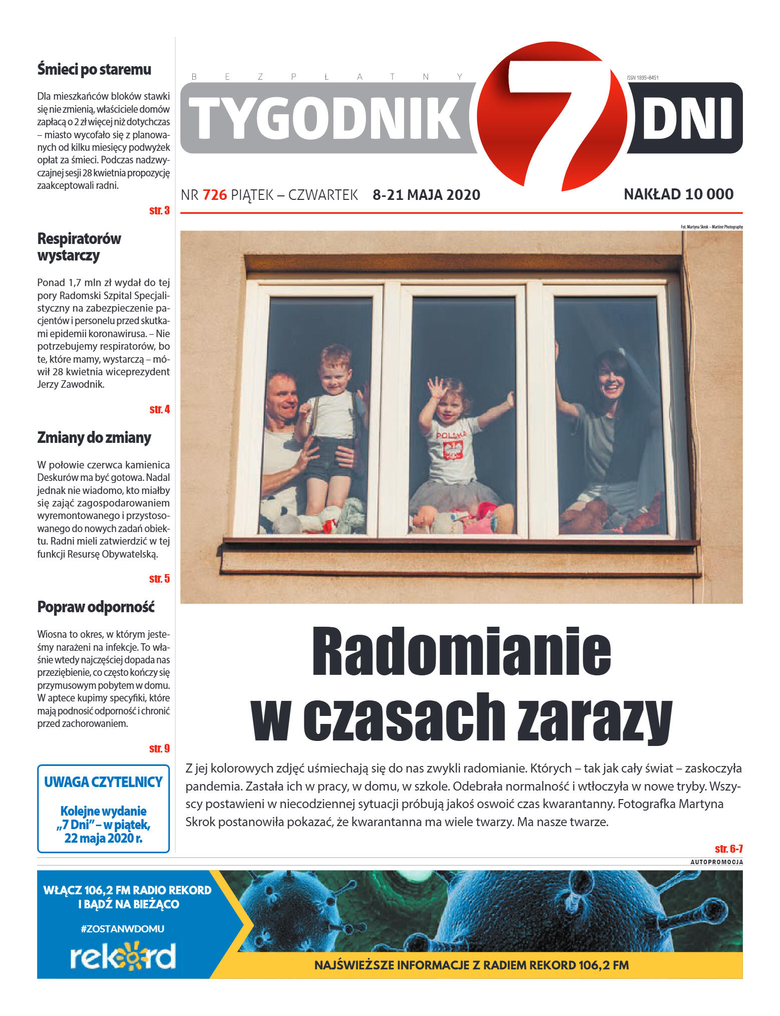 Tygodnik "7 Dni" nr 726 z 08.05.2020 - strona 1
