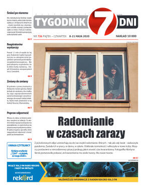 Tygodnik "7 Dni" nr 726 z 08.05.2020 - strona 1