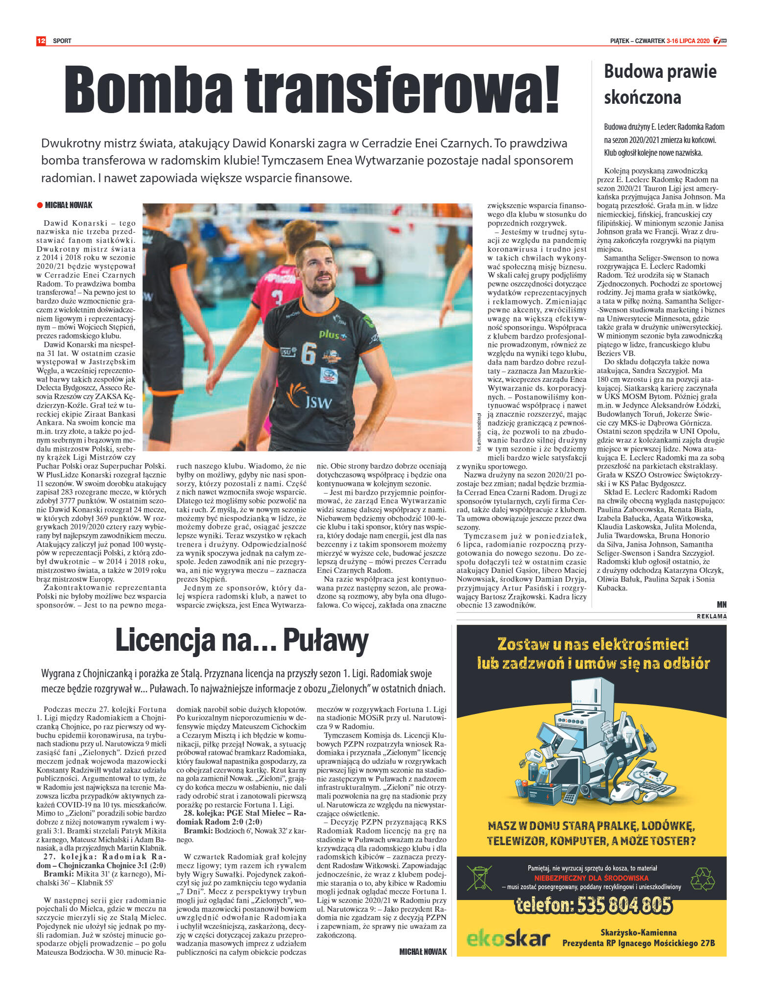 Tygodnik "7 Dni" nr 730 z 3.07.2020 - strona 12