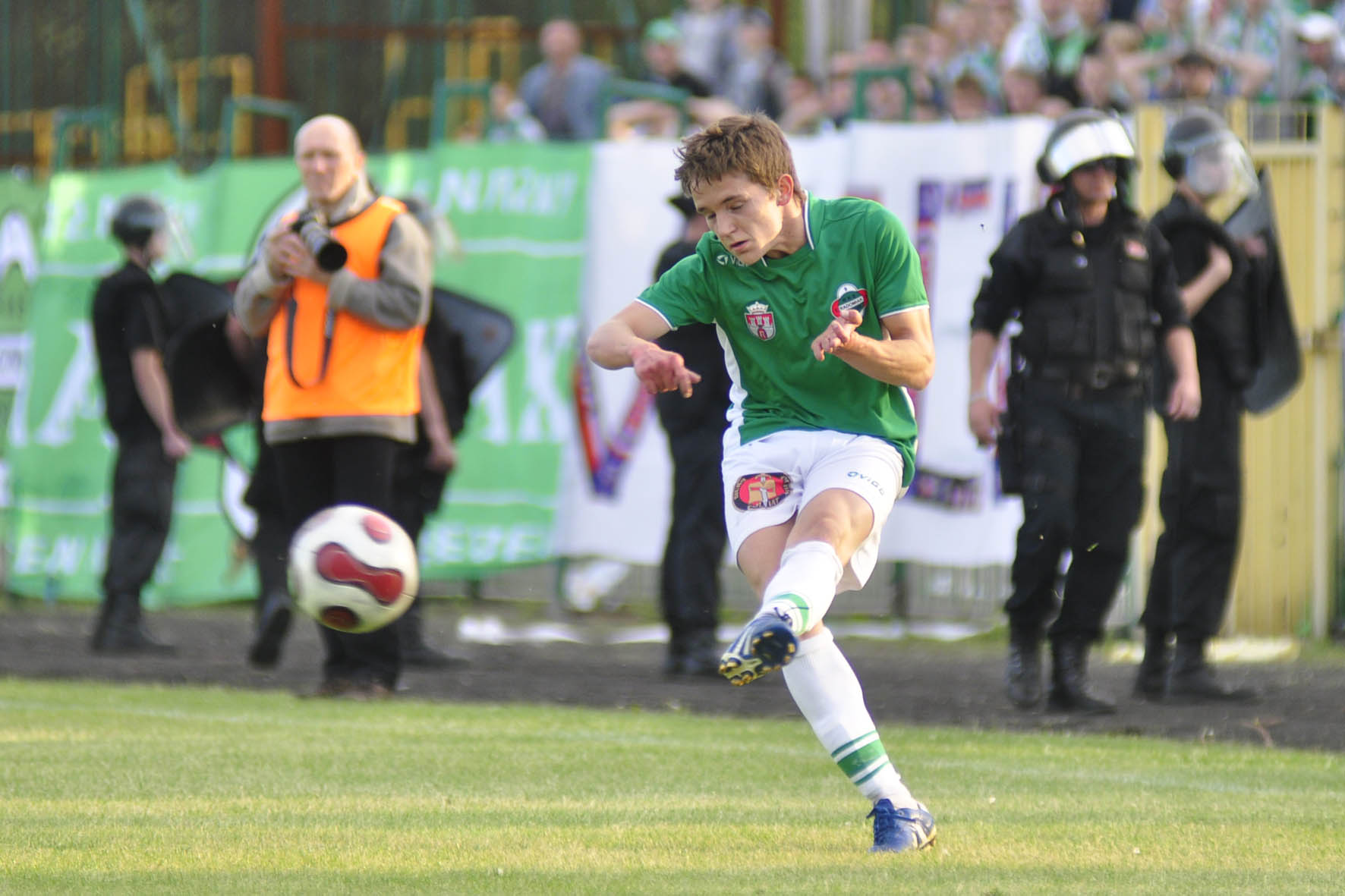 Krytian Puton ( Radomiak Radom) podacz derbowego pojedynku